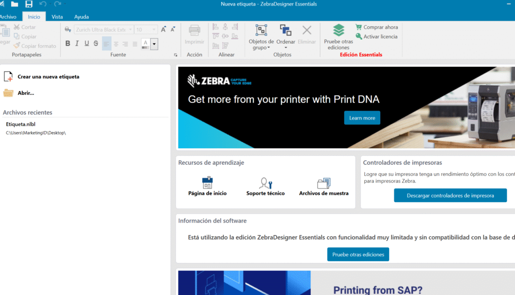 Zebra Designer