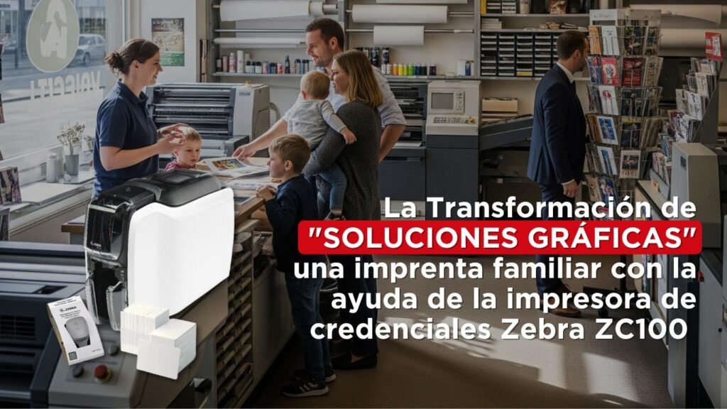 la transformación de una imprenta familiar con la ayuda de la impresora de credenciales Zebra ZC100